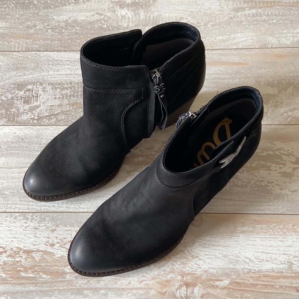 New Sam Edelman Morgon Nubuck Leather Ankle Bootie - Picture 7 of 10